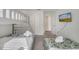 Cozy bedroom with twin-over-full bunk beds, and coastal-themed decor at 368 Ocean Course Ave, Davenport, FL 33896