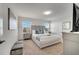 A serene main bedroom featuring a king-size bed, neutral decor, and ample natural light at 368 Ocean Course Ave, Davenport, FL 33896