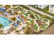 Aerial view of outdoor mini golf course next to the swimming pool and lounge chairs at 368 Ocean Course Ave, Davenport, FL 33896