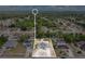 An aerial view showcases the property within a neighborhood setting at 432 Taylorville St, Deltona, FL 32725