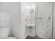 Contemporary bathroom with a stand-up shower, modern fixtures, and unique tile work at 450 Andrews Dr, Longwood, FL 32750