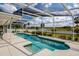 Inviting screened-in pool with clear blue water, complemented by lush landscaping and open views at 789 Errol Pkwy, Apopka, FL 32712