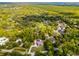 Aerial view of the home situated among lush greenery in a peaceful neighborhood at 1201 Groveland Dr, Chuluota, FL 32766