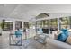 Bright sunroom boasts tile floors, large windows and comfortable seating, perfect for relaxation and entertaining at 1201 Groveland Dr, Chuluota, FL 32766