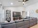 Spacious living room with high ceilings, recessed lighting, and comfortable seating area at 1296 Gage Ave, Deltona, FL 32738