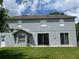 Exterior showcasing the backyard of the home with a well-manicured lawn and a patio area at 1831 Abbots Hill Dr, Orlando, FL 32835
