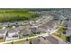 Aerial view of property featuring outdoor living space with covered patio and fenced yard at 236 Pink Ibis Bnd, St Cloud, FL 34772
