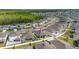 Aerial view of property featuring outdoor living space with covered patio and fenced yard at 236 Pink Ibis Bnd, St Cloud, FL 34772