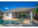 Relaxing backyard with a pool, spa, covered patio, and outdoor seating, perfect for entertaining at 2454 Dream Home Ct, St Cloud, FL 34772