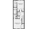 The home floor plan exhibits the layout of the primary suite, primary bath, bedroom two, and bath two at 3098 Skyline Loop, Kissimmee, FL 34758