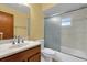 Traditional bathroom with a vanity and shower at 3218 Cimarron Dr, Orlando, FL 32829