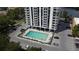 Aerial view of the pool area at 400 E Colonial Dr # 1003, Orlando, FL 32803