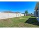 Fenced backyard with healthy grass and a tree. There is a house nearby at 690 Blue Citrus Ln, Minneola, FL 34715
