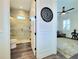 Bathroom features a spacious shower, toilet, and access to the main bedroom at 15707 Cutter Sail Pl, Winter Garden, FL 34787