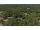 Aerial view of the home in its neighborhood, nestled among the trees at 1819 Carr St, Deland, FL 32720