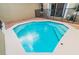 This backyard features an enclosed pool and patio, offering a private and secure outdoor retreat at 4504 Alberto Cir, Kissimmee, FL 34746
