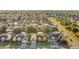 Beautiful aerial view of a neighborhood with well-maintained homes and lush landscaping at 847 Coventry Rd, Davenport, FL 33897