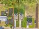 Aerial view highlighting the property lines and location of the new home at 104 Alta Vista Way, Davenport, FL 33837