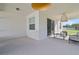 Spacious covered patio perfect for outdoor relaxing and entertaining at 13242 Orange Isle Dr, Windermere, FL 34786