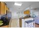 Bright kitchen features stainless steel appliances, breakfast bar, and modern finishes at 14723 Peppermill Trl, Clermont, FL 34711