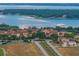 Stunning aerial view showcasing the neighborhood by a lake and lush greenery at 15727 Vetta Dr, Montverde, FL 34756