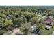 Aerial view showcasing the home's location nestled in a vibrant, tree-filled community at 246 N Oak Ave, Orange City, FL 32763