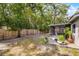 Backyard featuring a screened-in patio and well maintained privacy fence at 314 E Bonnie Trl, Longwood, FL 32750