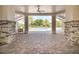 Community pool with lots of seating, palm trees, and a view of the Florida sunshine at 3443 Sagebrush St, Harmony, FL 34773