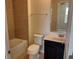 Bathroom featuring a vanity and a toilet next to a shower and tub combination at 4058 Brookshire Cir, Eustis, FL 32736