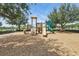 Community playground area features slides, climbing structures, and a soft wood chip ground at 5838 Cypress Hill Rd, Winter Garden, FL 34787