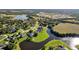 Overhead view of a quiet community with well-kept lawns, picturesque pond, and easy access to larger lakes at 7351 Spring Mountain Ln, Yalaha, FL 34797