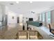 Kitchen island with double sink overlooking living room at 865 Bay Bridge Cir, Apopka, FL 32703
