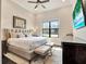 Bright bedroom offering a comfortable sleeping space and a beautiful view of the neighborhood at 971 Golden Bear Dr, Reunion, FL 34747