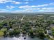 Expansive aerial view capturing the neighborhood's lush greenery, waterfront homes, and serene lake setting at 1105 Lake Nettie Dr, Eustis, FL 32726