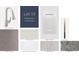 Selection of lot 13 home design materials include flooring, cabinets, backsplash, counter, and faucet at 1161 Basalt Ln, Sanford, FL 32771