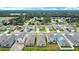 Community aerial showcasing neatly arranged homes, landscaping, and street layout at 1221 August Sky Dr, Deltona, FL 32738