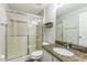 Bathroom featuring a glass shower enclosure and granite vanity at 2765 Eldred Ct, Apopka, FL 32712