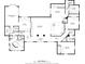 Detailed floor plan showing the layout of the house, including the primary bedroom, living room, kitchen, and bedrooms at 2825 Lakeshore Dr, Mount Dora, FL 32757
