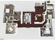 A modern floor plan of the home's first story showcases an open concept living area and bedrooms at 2825 Lakeshore Dr, Mount Dora, FL 32757