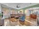 Inviting living area featuring hardwood floors, an area rug, comfortable seating, and natural light at 2860 Falconhill Dr, Apopka, FL 32712