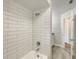 Modern bathroom featuring subway tile shower, neutral paint and modern fixtures at 5037 Bermuda Cir # 10, Orlando, FL 32808
