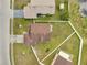 Aerial shot of the roof and a fenced backyard at 5118 Luna Negra Dr, Orlando, FL 32811