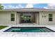 Back patio featuring a private hot tub and outdoor seating area for relaxation and entertaining at 1005 Talon Pl, Winter Springs, FL 32708