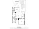 Detailed floor plan outlining the layout of the home, including room dimensions and total square footage at 150 Bentley Oaks Blvd, Davenport, FL 33896