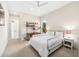 Neutral bedroom with a desk, and a bed with guard rails at 1700 Palm Ave, Winter Park, FL 32789