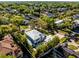 Expansive aerial shot of a beautifully situated home, surrounded by green trees and a well-maintained neighborhood at 2171 Forrest Rd, Winter Park, FL 32789