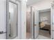 Elegant bathroom with modern shower and stylish finishes and fixtures at 2651 Sunrise Blvd, Mount Dora, FL 32757