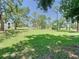 Expansive green space with mature trees, offering a serene park-like setting and community feel at 3020 Zaharias Dr, Orlando, FL 32837
