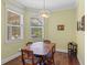 Cozy dining area featuring natural light from dual windows and a wooden dining table at 4232 Spring Ln, Lakeland, FL 33811