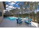 Covered patio with outdoor seating area perfect for relaxing by the pool at 428 Orista Dr, Davenport, FL 33897